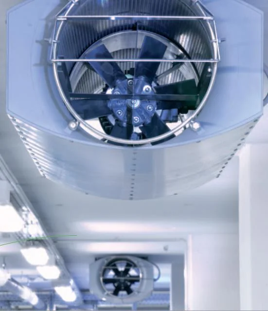 Wolter jet fan mounted under a ceiling