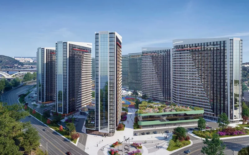 Render of GREAT residential complex by the Dnipro, Kyiv
