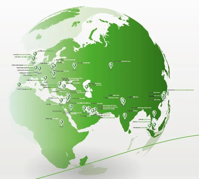 Map of Wolter infrastructure projects worldwide