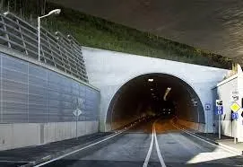 Road tunnel portal